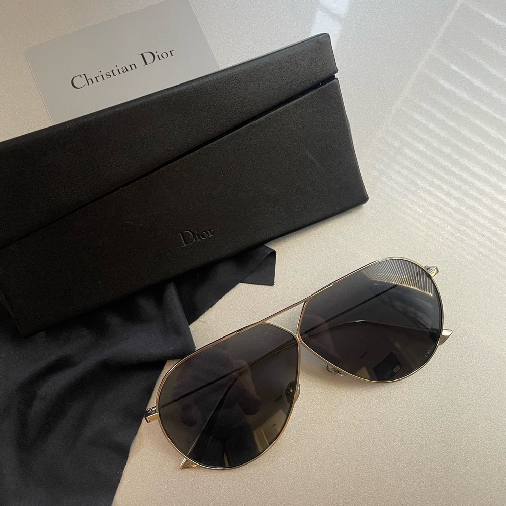 CHRISTIAN DIOR Stellaire3 3YGIR Women's Silver Aviator SUNGLASSES 65/01/145 A32 - Picture 2 of 8